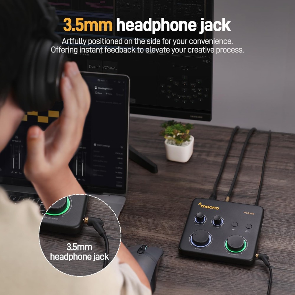 USB Audio Interface for PC: Interface with XLR Input 24-bit/192kHz Routing So...