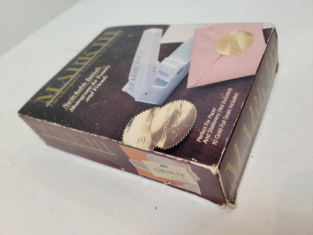 Mark III Hand Held Embossing Kit Switchable Monogram Initials NEW Extra Seals