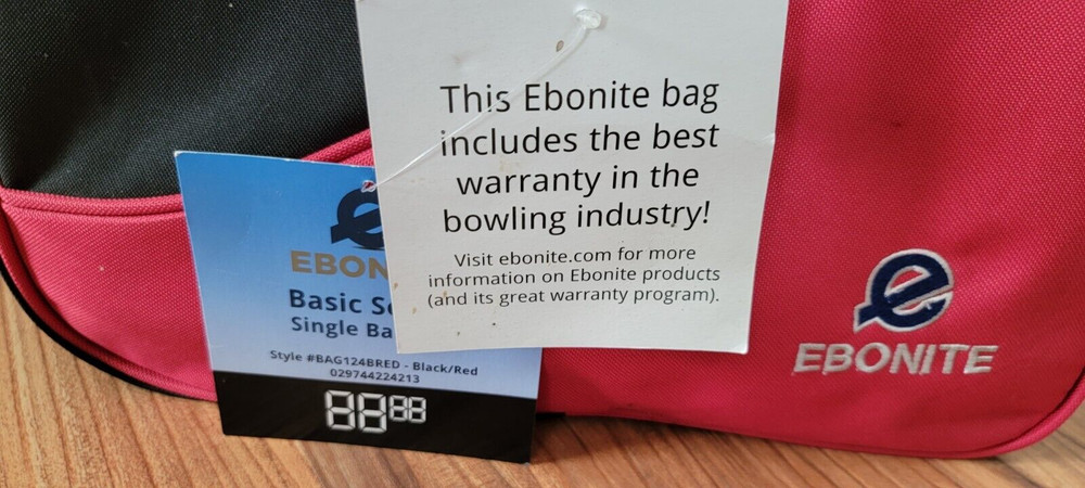 EBONITE Single Ball Bowling Bag Basic Series Black & Red Never Used Still Tagged
