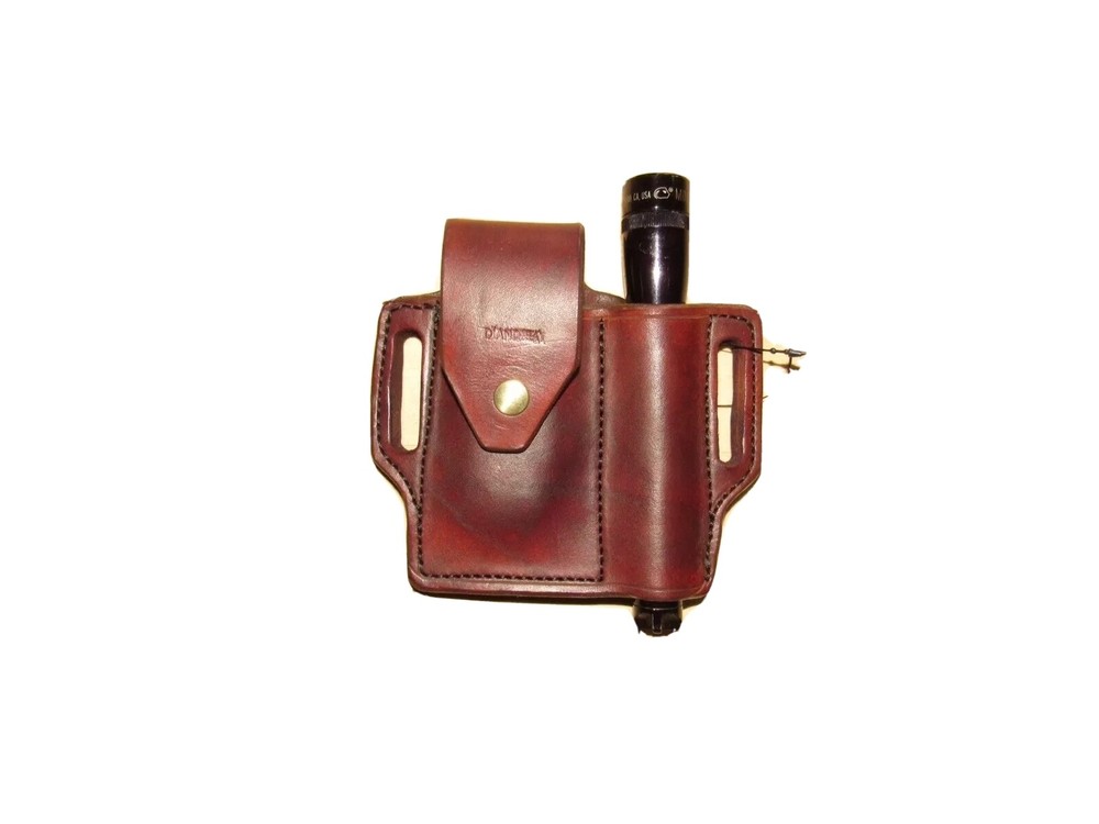 Leather Sheath for Leatherman Wave and mini mag lite