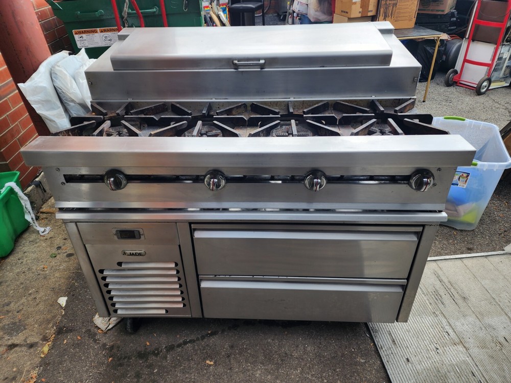 Jade Fire and Ice Range prep table cooler + burner stove