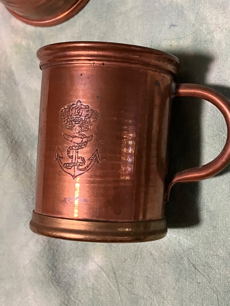 AUTHENTIC MODELS MINI Nautical Ration Cup & Tankard Mug Copper Brass Made India