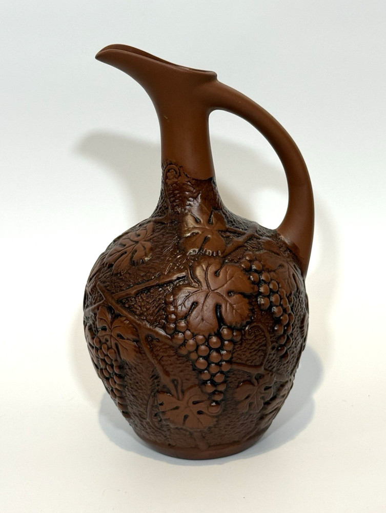 French Pottery Wine Ewer Pitcher - Grapevine