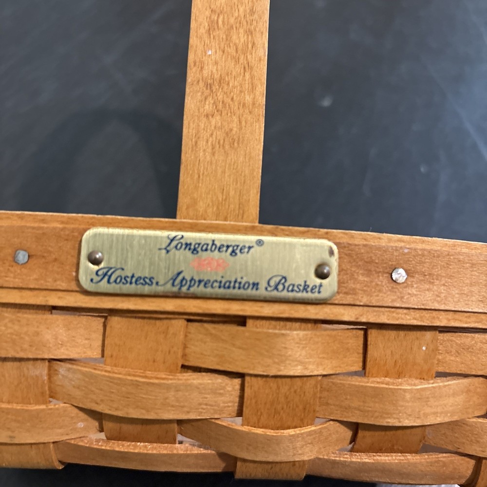 Vintage Longaberger Hostess Appreciation Basket with Liner, 1994