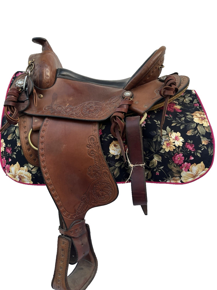 Faith Religious Scripture Crosses & Roses Reversible Western Saddle Pad Blanket