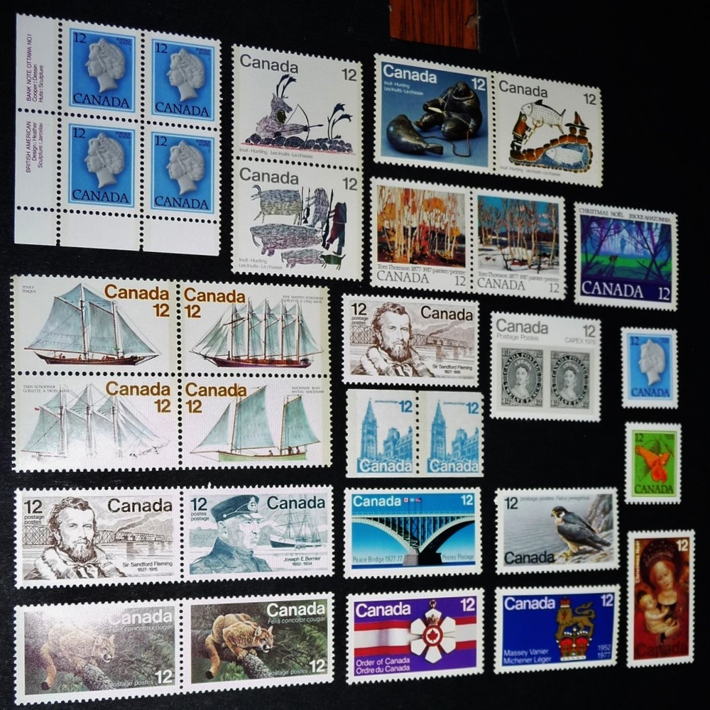 30 Canada 12 Cent Stamps, 25 Different