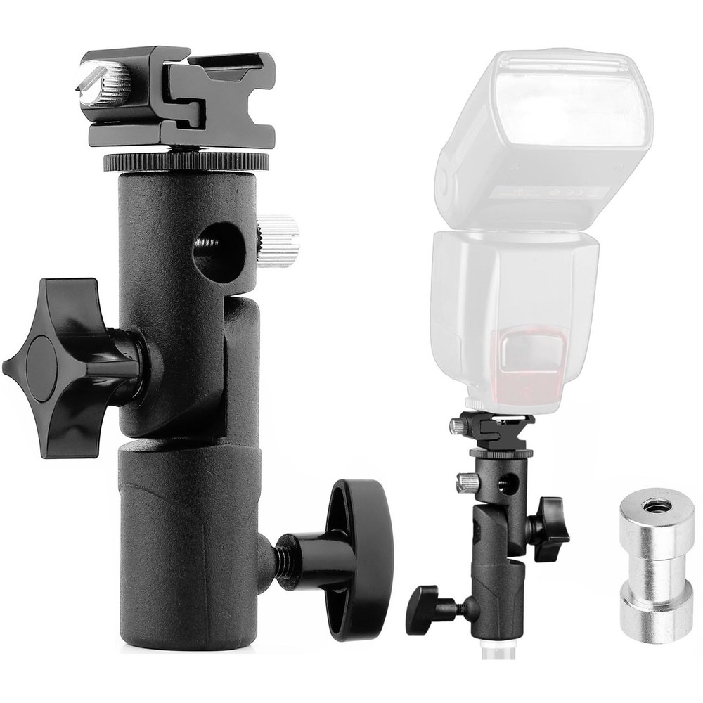 E-Type Camera Flash Speedlite Mount Light Stand Bracket Umbrella Shoe Holder