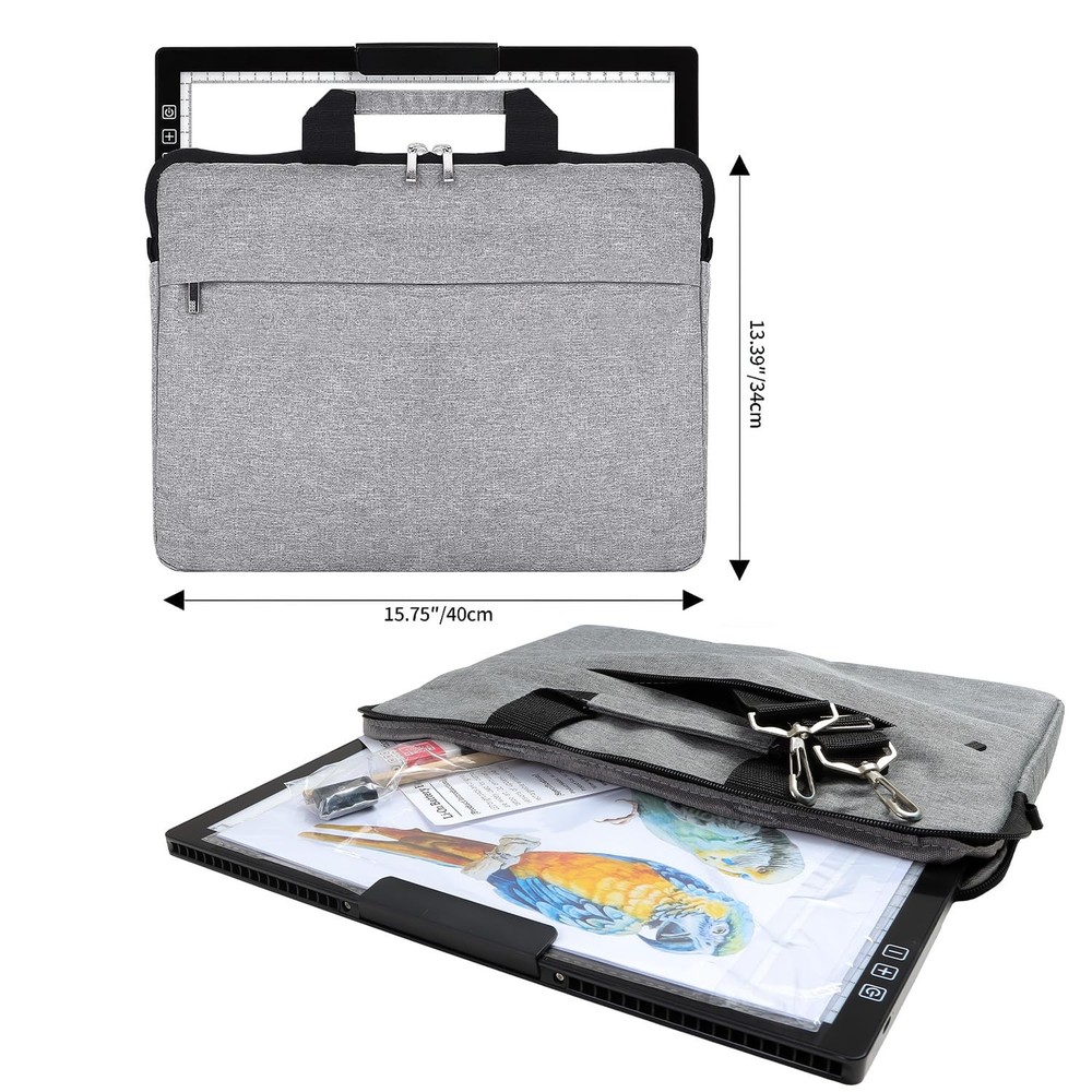 Rechargeable A4 Light Box with Padded Case,led pad Built-in Black