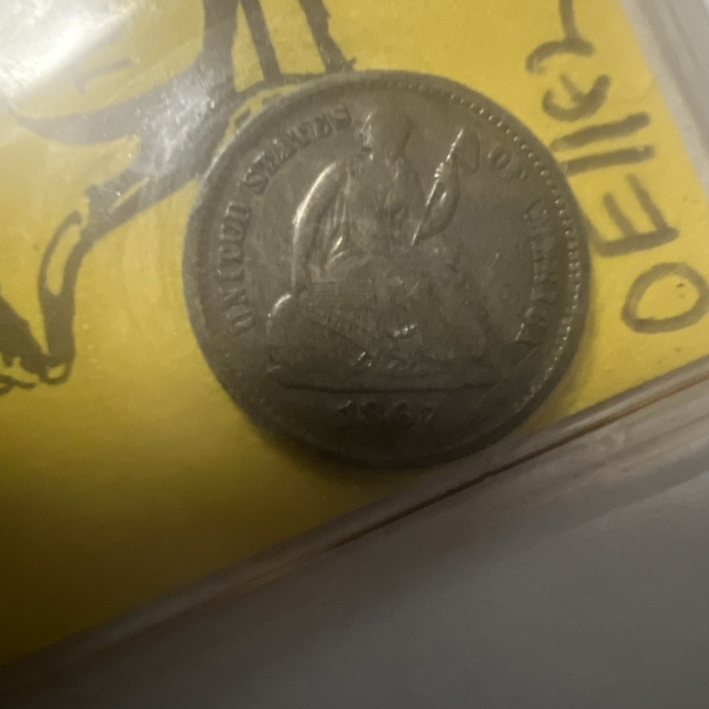 1867-S Seated Liberty Half Dime VF - Rare