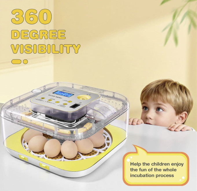 12 Egg Incubators for Hatching Eggs with Automatic Egg Turning and Humidity-FREE