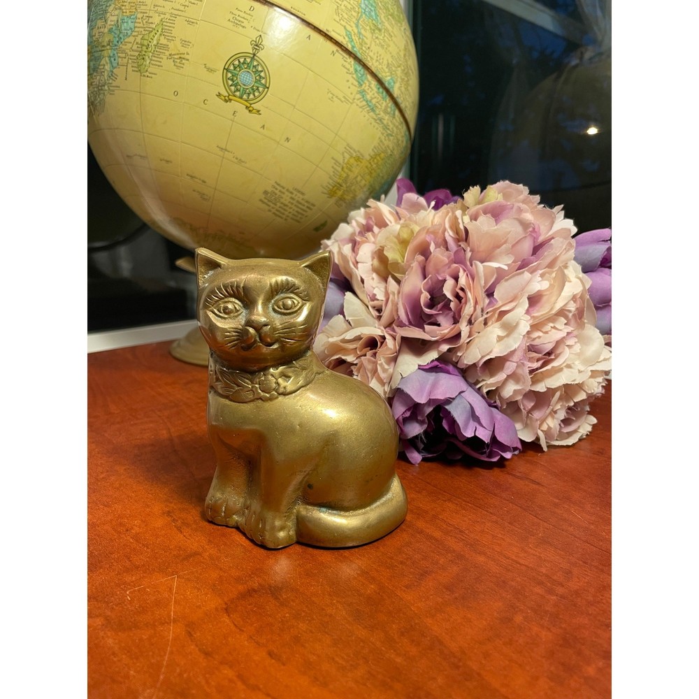 Vintage Brass Cat