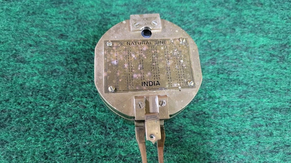 Natural Sine India Solid Brass Compass Ship Naval Nautical