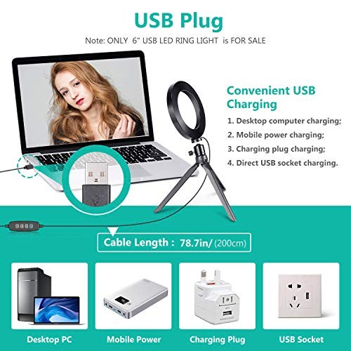 Ring Light Dimmable with 3 Light Modes & 10 Brightness Level LED Ring B(10