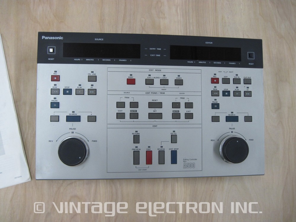 PANASONIC: NV-A500 Editing Controller w/Instruction Manual - Pro Video / Audio