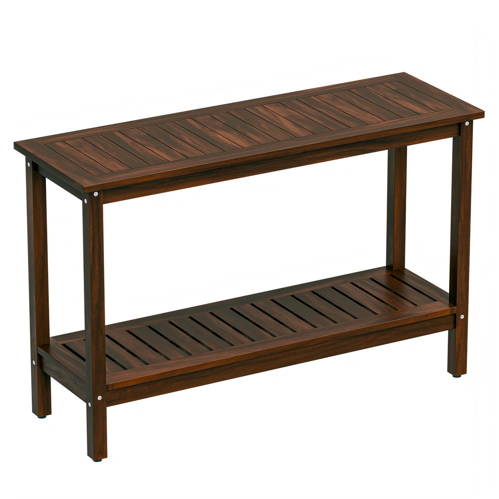 48" Console Table Multiuse Buffet Bar Storage Organizer with Foot Slider Coffee