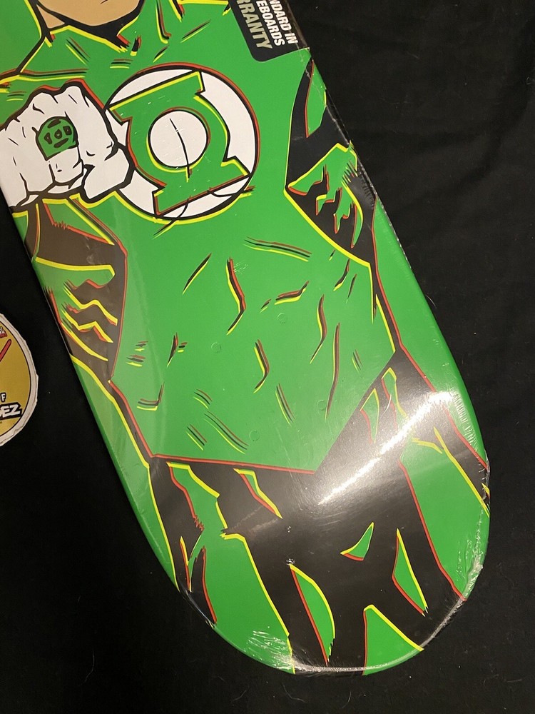 RARE Green Lantern Youness Almost DC Comics Skateboard Deck Matte Green Marvel