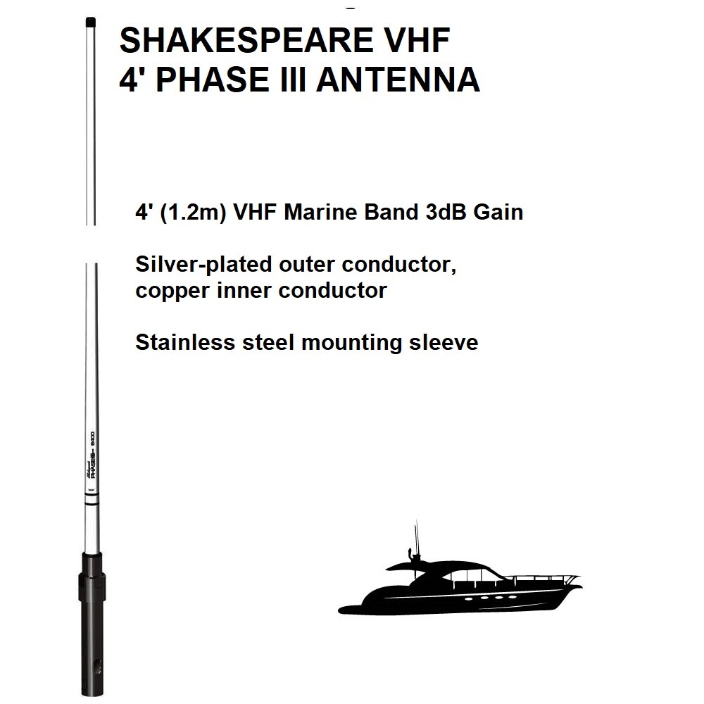 Shakespeare VHF 4' Phase III Antenna