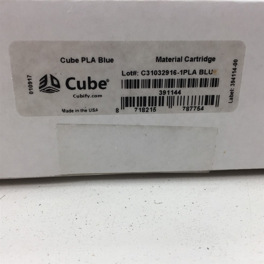 Cube PLA Blue Filament Cartridge 391144