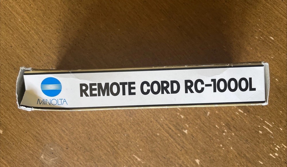Minolta Maxxum RC-1000L Remote Shutter Release Control Cord With Manual