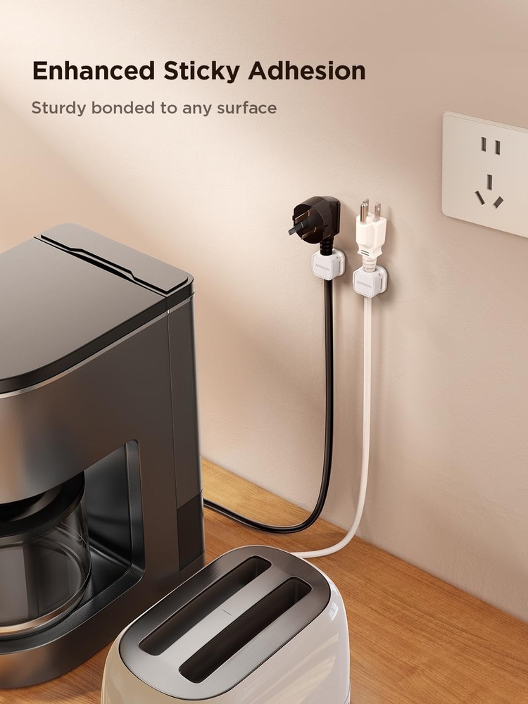 6 Pack Magnetic Cable Clips [Cable Smooth Adjustable] Cord Holder Under Desk