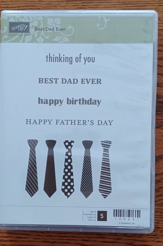 Stampin Up' BEST DAD EVER Rubber Stamp Set