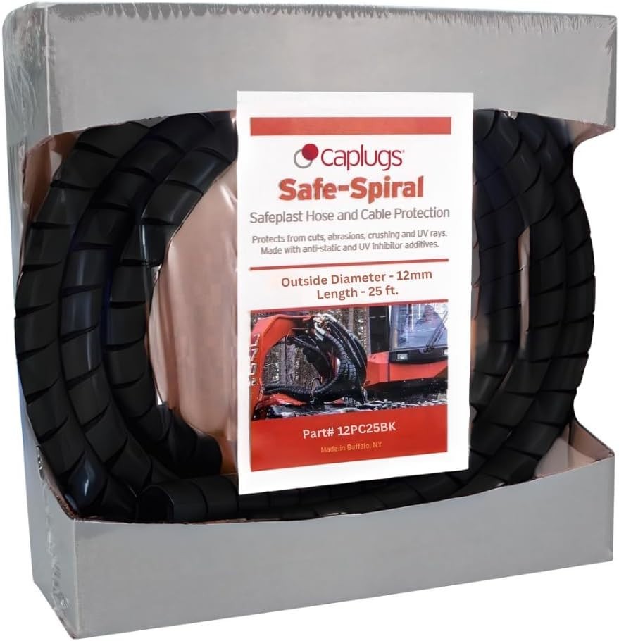 Caplugs SPPC Series – Safeplast Pre-Cut Spiral Wrap, Hose & Cable Protector, ...