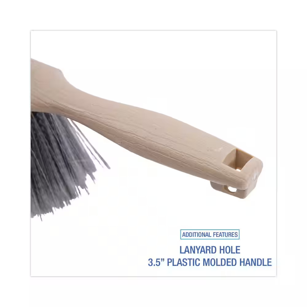 8 In. Polypropylene Bristle Counter Brush with Tan Handle