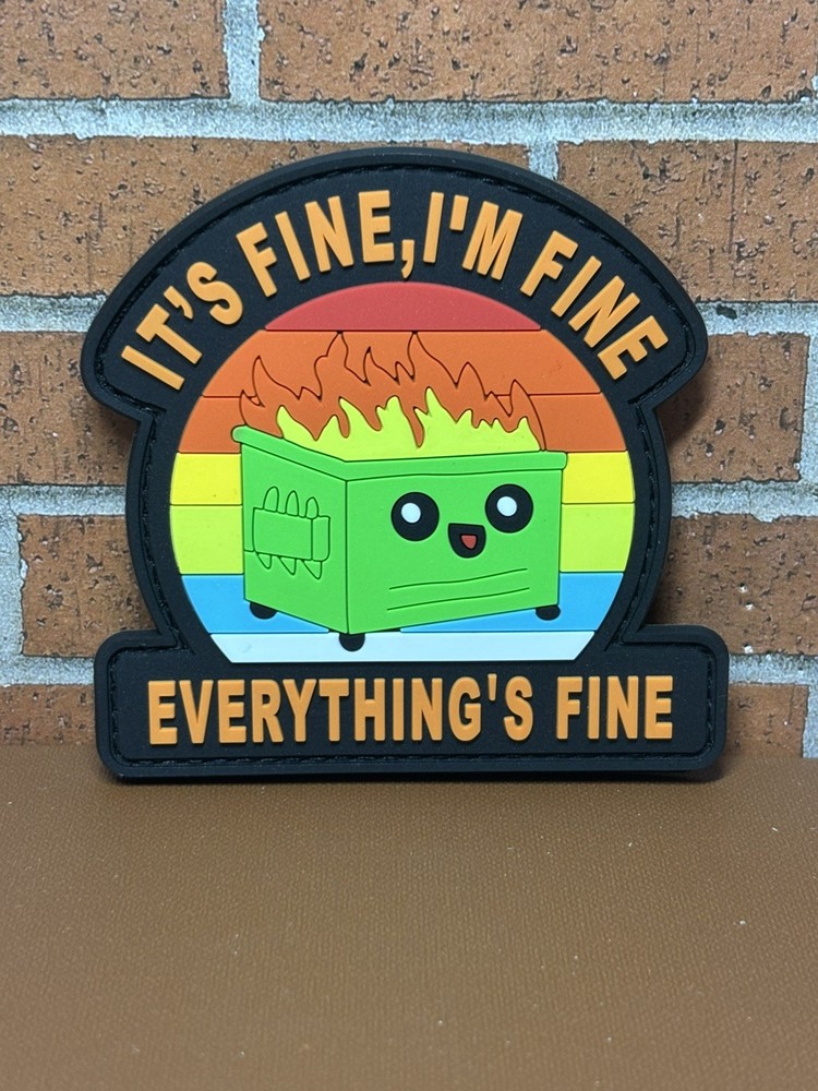 PVC Tactical Morale Patch - It's Fine I'm Fine Patch - Everything is Fine Patch