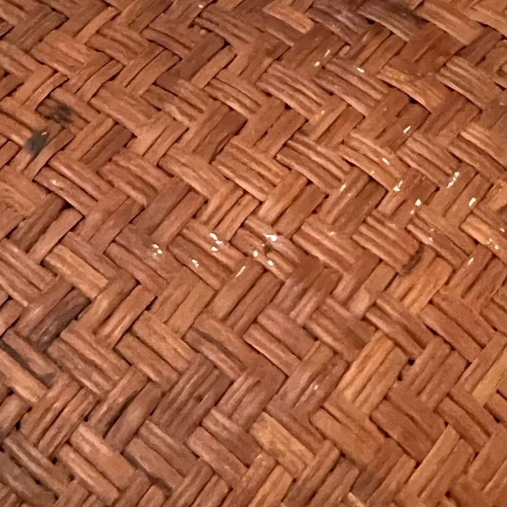 Round Bamboo Wicker Winnowing Vietnamese Basket fruit Bowl 2.5"
