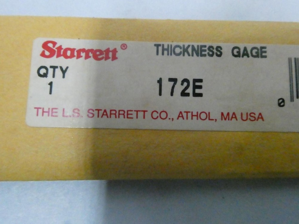 Starrett 172E Thickness Gage