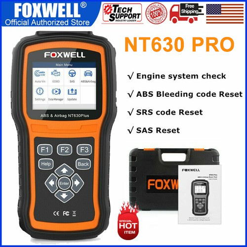 Foxwell NT630 SRS ABS Engine SAS Auto OBD2 Scanner Diagnostic Code Reader