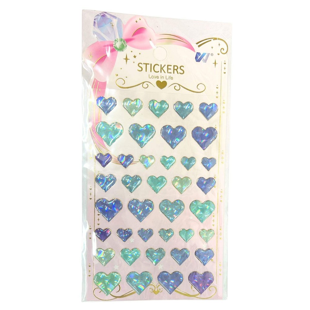 Puffy Love Heart Stickers: 1 Pack