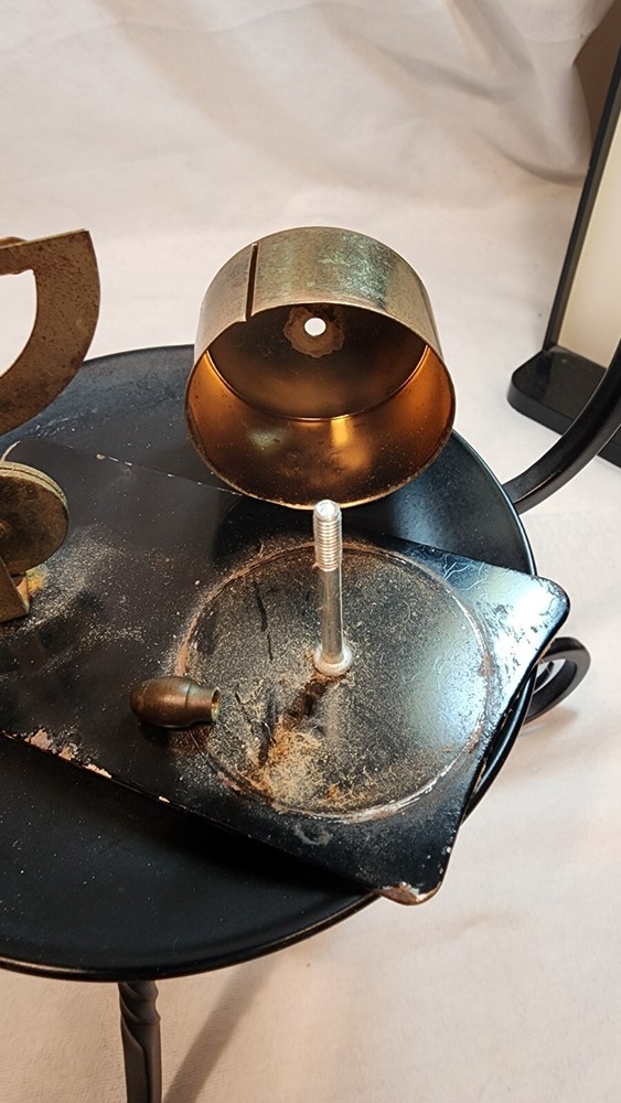 Vintage Brass Desk Accessory 2 oz POSTAGE SCALE & Stamp Dispenser
