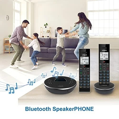 VTech LS6381-2 Bluetooth Speaker w/ Handset, Answering System, Black