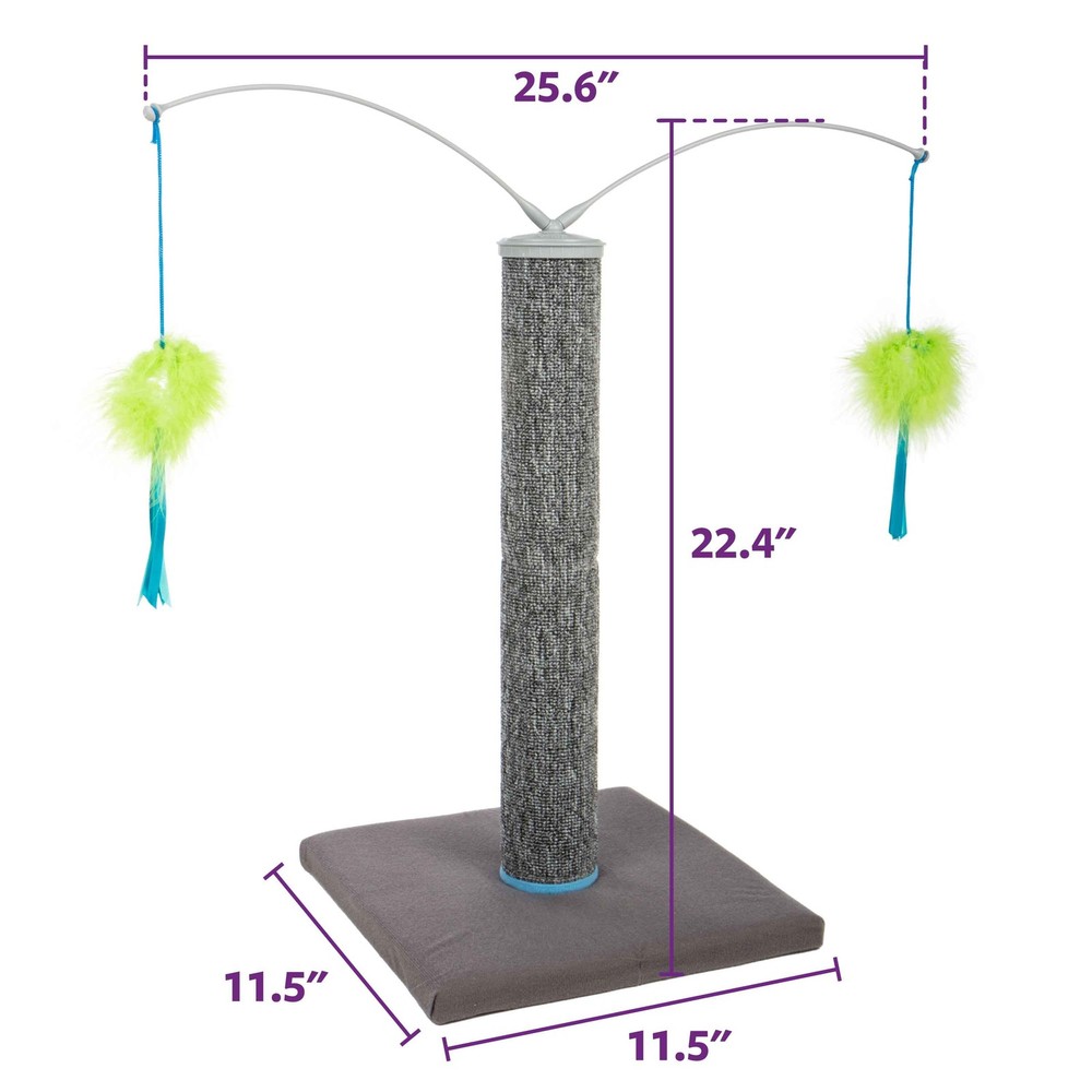 SmartyKat Scratch 'N Spin, Carpet Scratching Post Interactive Spinning Cat Toy