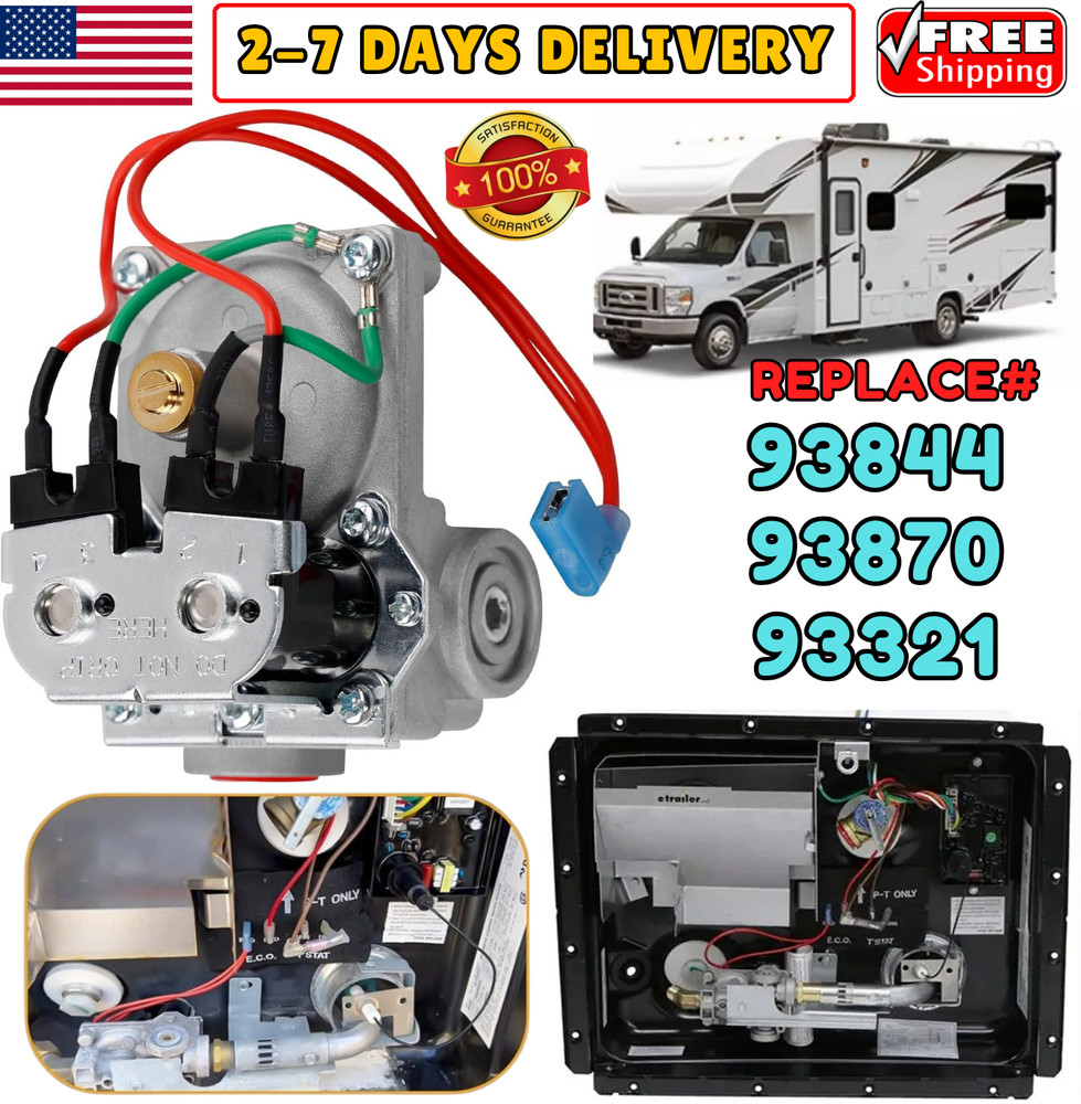 RV Water Heater Solenoid Gas Valve for Dometic Atwood 6 & 10 Gallon Replc# 93844