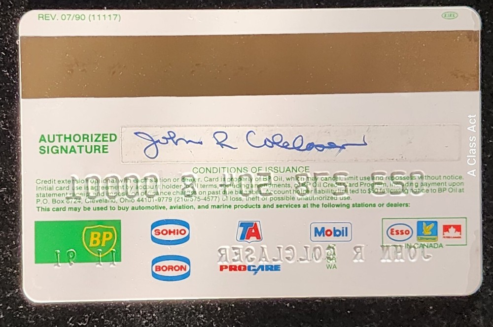 1991 BP credit card cc472
