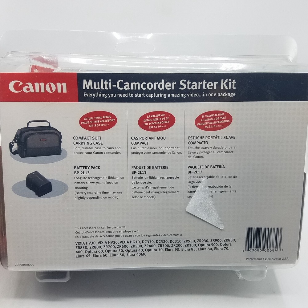 NEW SEALED Canon Multi Camcorder Starter Kit
