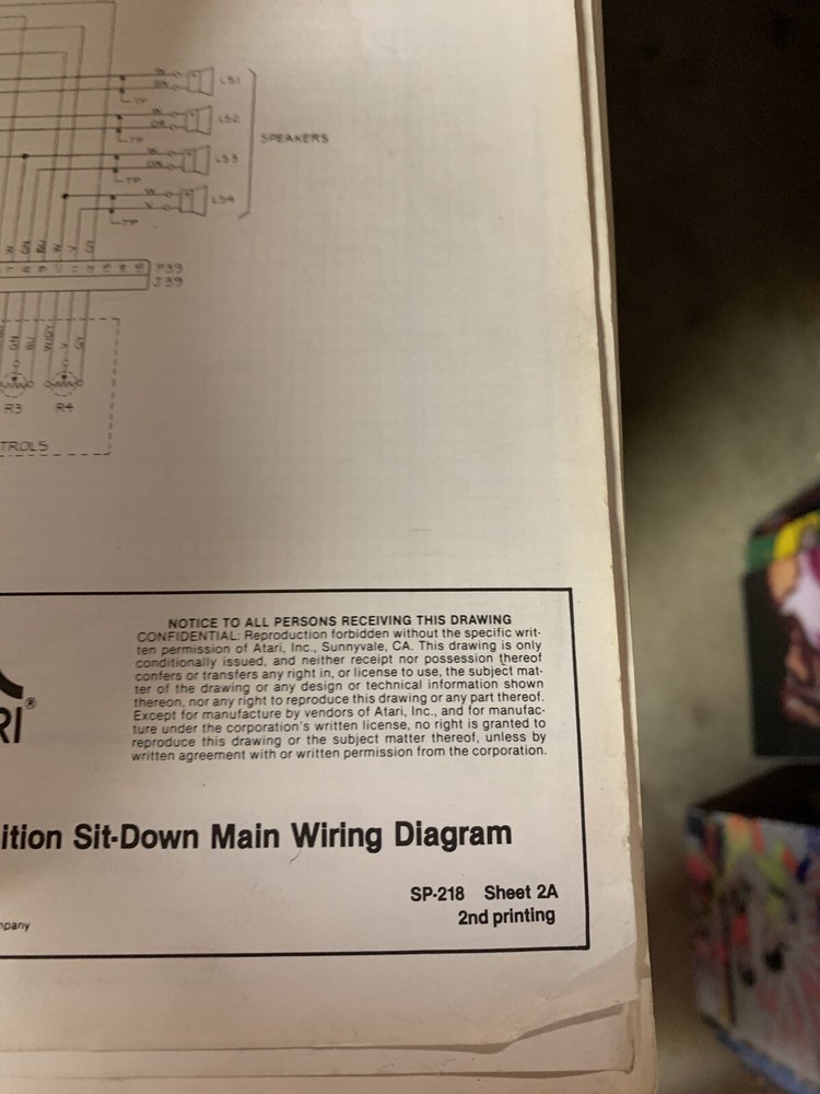 Missing cover 3rd printing POLE POSITION SET ATARI arcade game manual