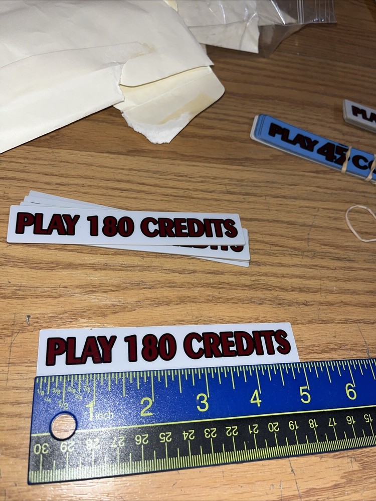 Play 180 Credits Decal Used /BA
