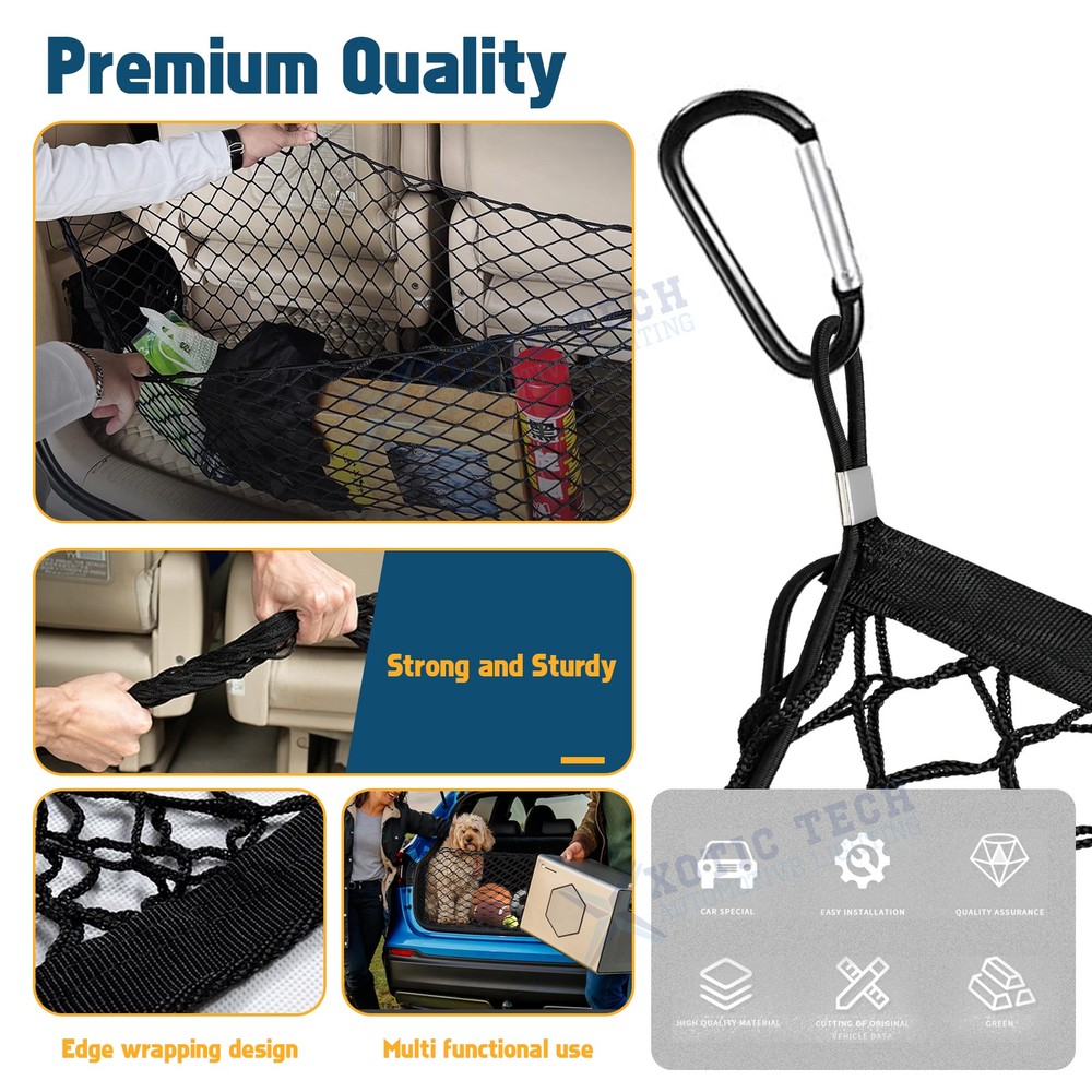 Rear Trunk Bed Envelope Web Style Organizer Cargo Net for Ford Ranger 2000-2026