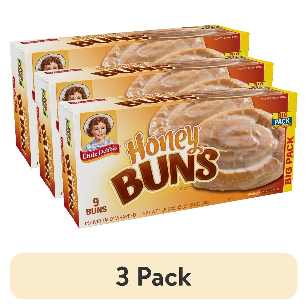 (3 pack) Big Pack Honey Buns, 21.15 oz (9 count)