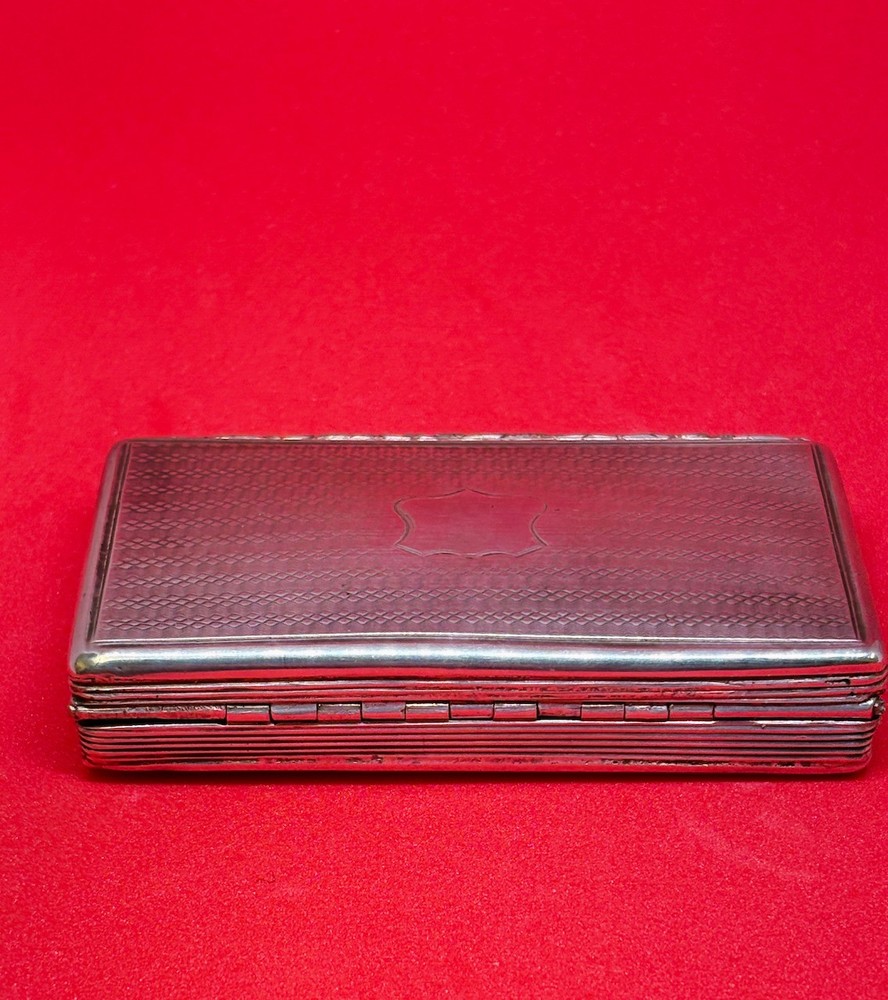 Heavy solid sterling silver antique snuff box 1840 79.5g 2.5OzT