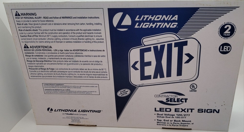 Lithonia Lighting Contractor Select LED Emergency EXIT SIGN LIGHT