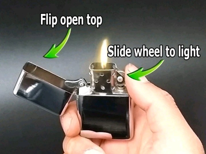 Windproof Refillable Oil Lighter Black Pot Leaf