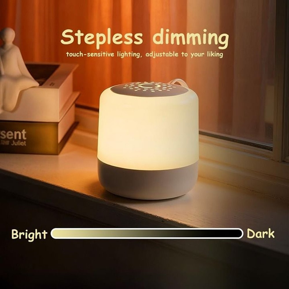 Night Light with Clock for Kids, Remote Control Dimmable Bedside Lamp