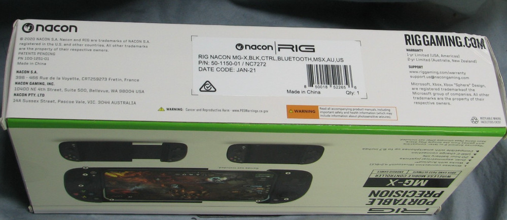 Nacon RIG MG-X Xbox Game Pass Wireless Controller Android Bluetooth Gamepad