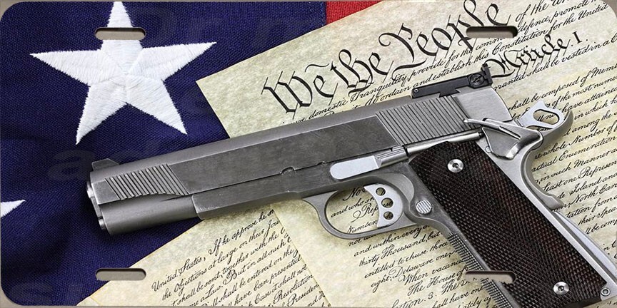 Constitution Second Amendment   Metal License Plate