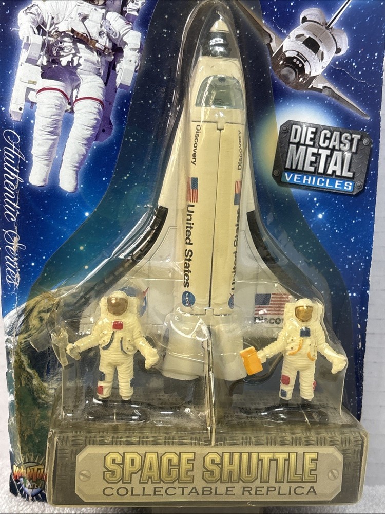 Authentic Series Space Shuttle Collectable Replica W/Astronauts Die Cast Metal