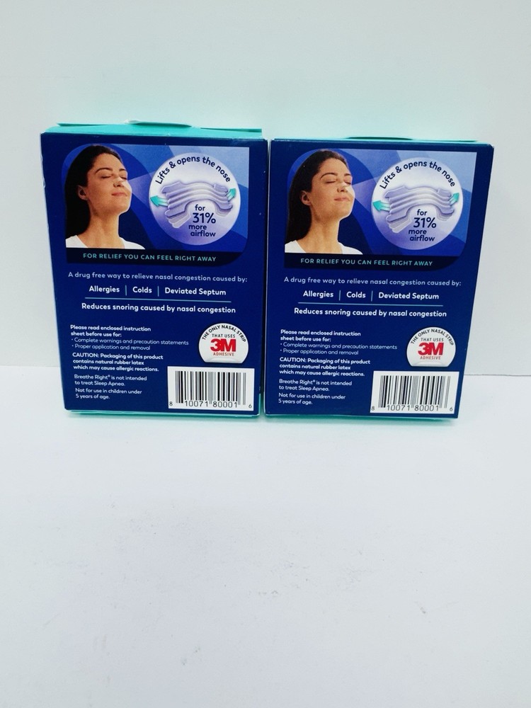 Breathe Right Extra Strength CLEAR 26 Clear Strips X 2